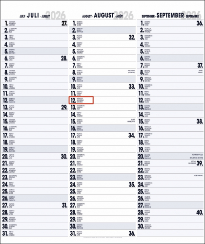 3-MONATSPLANER - BÜROPLANER - OFFICE PLANER